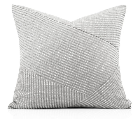 Modern Pillows for Couch, Abstract Decorative Throw Pillows for Living Room, Large Modern Sofa Cushion, Light Grey Decorative Pillow Covers-LargePaintingArt.com
