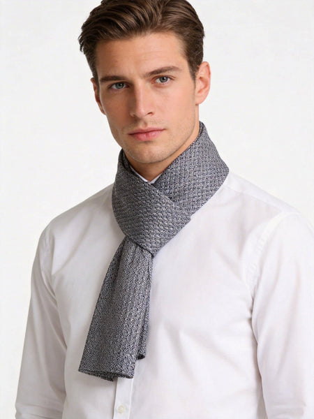 Mens Spring Autumn Scarf, Formal Wear Silk Scarf, Silk Ascot For Men, Lightweight Silk Scarf Men, Silk Neckerchief For Business, Mens Dress Silk Scarf, Long Silk Scarf for Men, High Quality Silk Necktie-LargePaintingArt.com