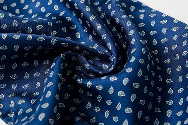 Formal Wear Silk Scarf, Silk Ascot For Men, Blue Mens Spring Autumn Scarf, Lightweight Silk Scarf Men, Silk Neckerchief For Business, Mens Dress Silk Scarf, Long Silk Scarf for Men, High Quality Silk Necktie-LargePaintingArt.com