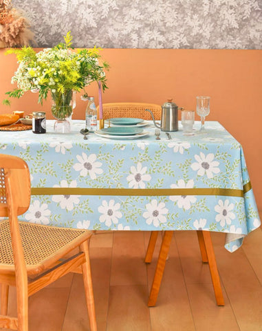 Modern Table Cloths for Dining Room, Farmhouse Cotton Table Cloth, Kitchen Rectangular Table Covers, Square Tablecloth for Round Table, Wedding Tablecloth-LargePaintingArt.com