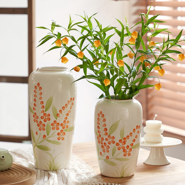 Dining Table Centerpiece, Ceramic Bouquet Vases, Porcelain Flower Vases, Large Flower Vases on Table, Handmade Water Holding Flower Vase-LargePaintingArt.com