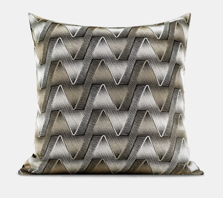Large Square Decorative Throw Pillows for Couch, Geometric Modern Sofa Pillows, Large Decorative Throw Pillows, Geometric Sofa Pillows for Interior Design-LargePaintingArt.com