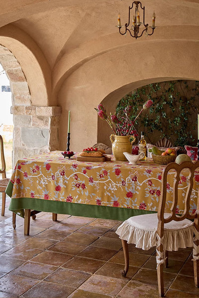 Farmhouse Table Cloth, Dining Room Flower Table Cloths, Large Square Tablecloth for Round Table, Extra Large Rectangular Table Covers for Kitchen-LargePaintingArt.com