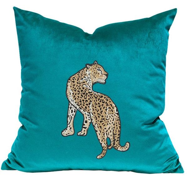 Decorative Pillows for Living Room, Modern Sofa Pillows, Cheetah Decorative Throw Pillows, Contemporary Throw Pillows-LargePaintingArt.com