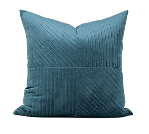 Large Decorative Throw Pillow for Couch, Blue Modern Sofa Pillows, Simple Modern Throw Pillows for Couch, Large Square Pillows-LargePaintingArt.com
