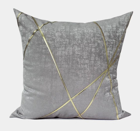 Decorative Modern Pillows for Couch, Modern Pillows for Living Room, Grey Modern Sofa Pillows Covers, Modern Sofa Cushion-LargePaintingArt.com