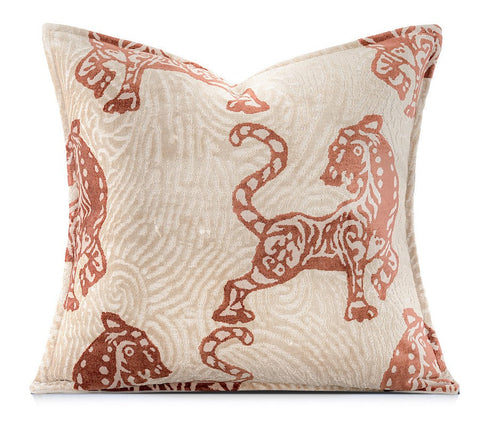 Large Modern Sofa Pillow Cases, Abstract Tiger Pattern Decorative Throw Pillows for Living Room, Decorative Pillow Covers, Modern Pillows for Couch-LargePaintingArt.com