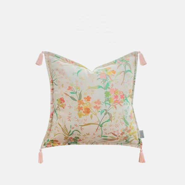Decorative Pillows for Bed, Living Room Decorative Pillows, Modern Decorative Cushions, Decorative Pillow Arrangement Ideas for Interior Design, Embroidered Floral Bird Pattern Pillow Covers-LargePaintingArt.com