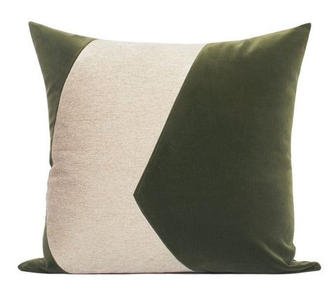 Modern Sofa Throw Pillows, Blackish Green Abstract Contemporary Throw Pillow for Living Room, Large Decorative Throw Pillows for Couch-LargePaintingArt.com