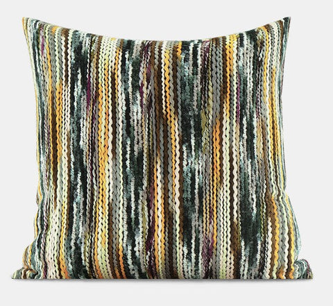 Modern Square Throw Pillows for Couch, Colorful Decorative Throw Pillows, Large Abstract Contemporary Throw Pillow for Interior Design-LargePaintingArt.com