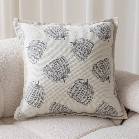Decorative Throw Pillows for Couch, Embroider Flower Pillow Covers, Farmhouse Flower Decorative Pillows, Modern Sofa Pillows-LargePaintingArt.com