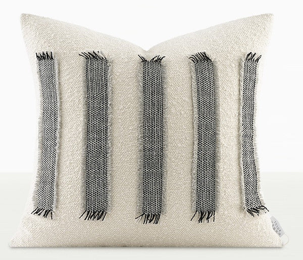 Large Throw Pillow for Interior Design, Large Square Modern Throw Pillows for Couch, Contemporary Modern Sofa Pillows for Bedroom, Simple Decorative Throw Pillows-LargePaintingArt.com