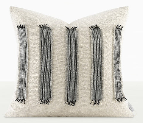 Large Throw Pillow for Interior Design, Large Square Modern Throw Pillows for Couch, Contemporary Modern Sofa Pillows for Bedroom, Simple Decorative Throw Pillows-LargePaintingArt.com