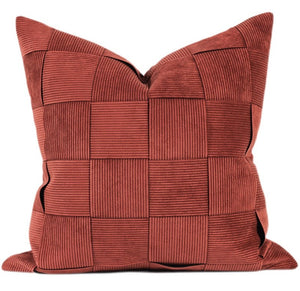 Modern Throw Pillows, Decorative Throw Pillow for Couch, Red Modern Sofa Pillows, Decorative Throw Pillows for Living Room Couch, Large Square Pillows-LargePaintingArt.com