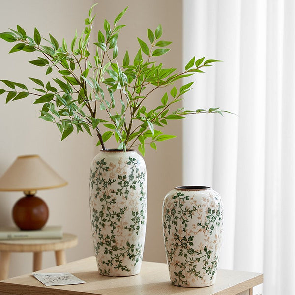 Porcelain Flower Vases, Rustic Flower Vases on Table, Dining Table Centerpiece, Ceramic Bouquet Vases, Handmade Water Holding Flower Vase-LargePaintingArt.com