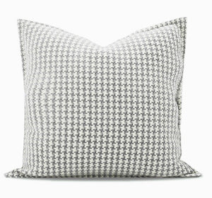 Gray Chequer Modern Sofa Pillows, Large Decorative Throw Pillows, Contemporary Square Modern Throw Pillows for Couch, Abstract Throw Pillow for Interior Design-LargePaintingArt.com
