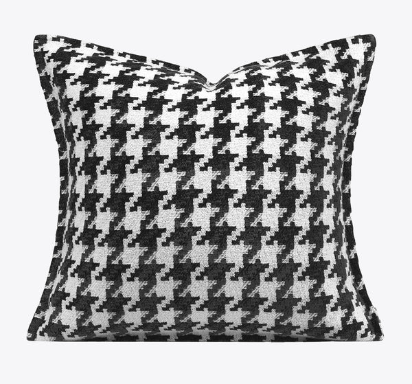 Decorative Pillows for Couch, Contemporary Throw Pillows for Living Room, Black and White Modern Sofa Pillows, Modern Square Pillows-LargePaintingArt.com