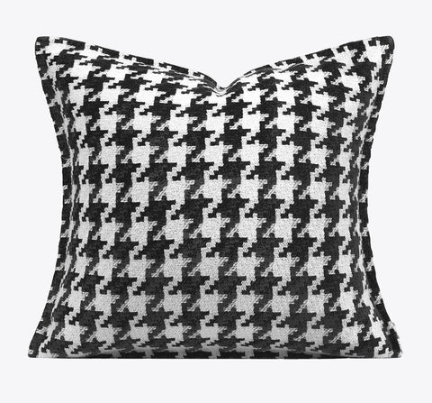 Decorative Pillows for Couch, Contemporary Throw Pillows for Living Room, Black and White Modern Sofa Pillows, Modern Square Pillows-LargePaintingArt.com