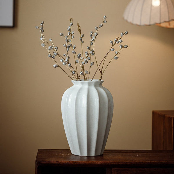 Centerpiece Ceramic Bud Vases, Porcelain Flower Vases, Large Flower Vases on Table, Handmade Water Holding Flower Vase-LargePaintingArt.com