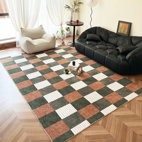 Mid Century Geometric Carpets, Modern Rugs under Dining Room Table, Abstract Modern Rugs for Living Room, Contemporary Modern Rugs Next to Bed-LargePaintingArt.com