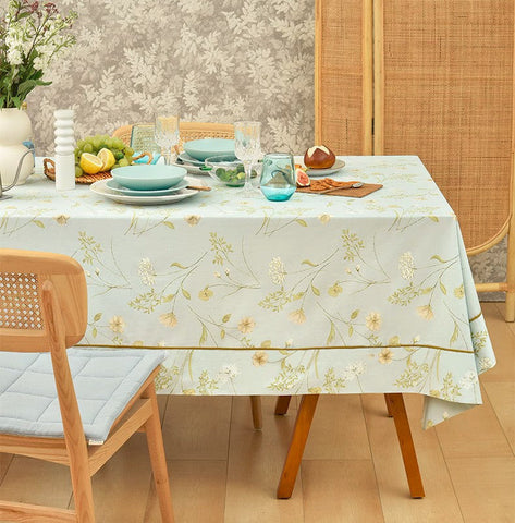 Farmhouse Table Cloth, Wedding Tablecloth, Large Rectangle Tablecloth for Dining Room Table, Rectangular Table Covers for Kitchen, Square Tablecloth for Coffee Table-LargePaintingArt.com