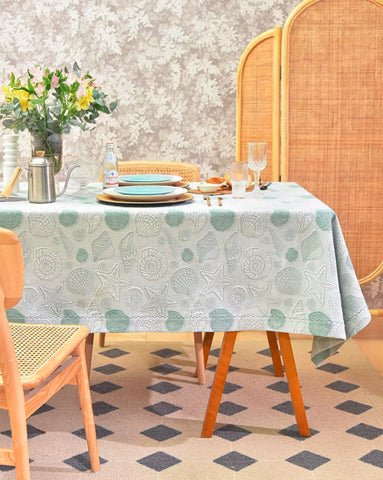 Modern Dining Room Table Cloths, Farmhouse Table Cloth, Wedding Tablecloth, Square Tablecloth for Round Table, Cotton Rectangular Table Covers for Kitchen-LargePaintingArt.com