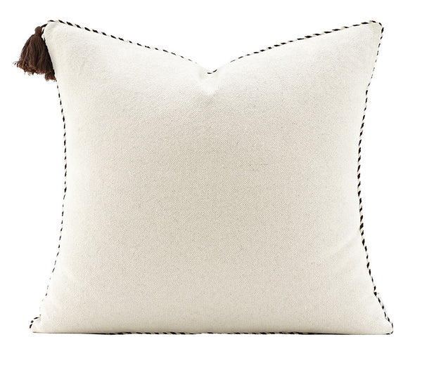 Modern Sofa Pillows, Modern Square Pillows, Simple White Decorative Pillows for Couch,Contemporary Throw Pillows for Living Room-LargePaintingArt.com
