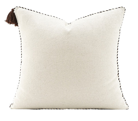 Modern Sofa Pillows, Modern Square Pillows, Simple White Decorative Pillows for Couch,Contemporary Throw Pillows for Living Room-LargePaintingArt.com