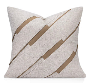 Light Grey Modern Pillows for Couch, Abstract Decorative Throw Pillows for Living Room, Large Modern Sofa Cushion, Decorative Pillow Covers-LargePaintingArt.com