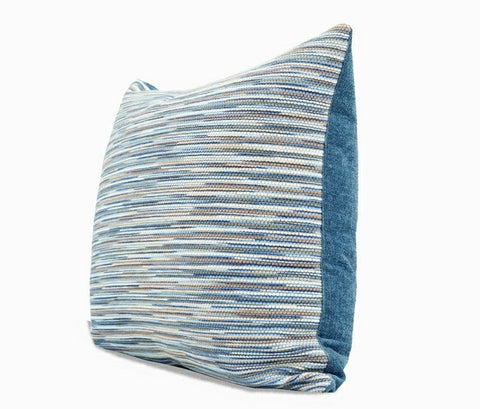 Abstract Blue Modern Sofa Pillows, Large Decorative Throw Pillows, Contemporary Square Modern Throw Pillows for Couch, Simple Throw Pillow for Interior Design-LargePaintingArt.com