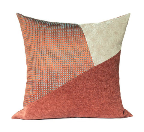 Large Modern Throw Pillows for Couch, Decorative Throw Pillow for Couch, Red Modern Sofa Pillows, Throw Pillows for Modern Living Room-LargePaintingArt.com