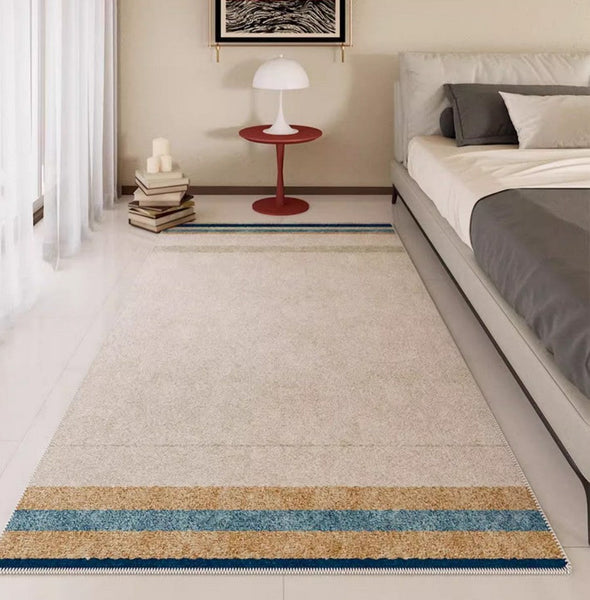 Modern Rugs under Dining Room Table, Abstract Area Rugs for Living Room, Modern Carpets for Kitchen, Geometric Contemporary Modern Rugs Next to Bed-LargePaintingArt.com
