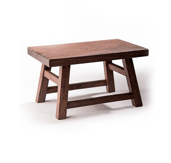 Shoe-changing Stool, Solid Wood low Stool, Wenge Wood Stool, Children's Wooden Stool, Sofa Stool, Dining Table Stool-LargePaintingArt.com