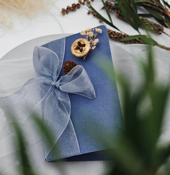 Creative Birthday Greeting Card, Unique Anniversary Greeting Card, Beautiful Valentine's Day Greeting Card, Wedding Greeting Card, Original Handmade Dried Flower Bowknot Greeting Cards-LargePaintingArt.com