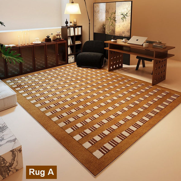 Living Room Colorful Modern Rugs, Geometric Modern Rugs for Dining Room, Mid Century Modern Rugs, Contemporary Abstract Rugs under Coffee Table-LargePaintingArt.com