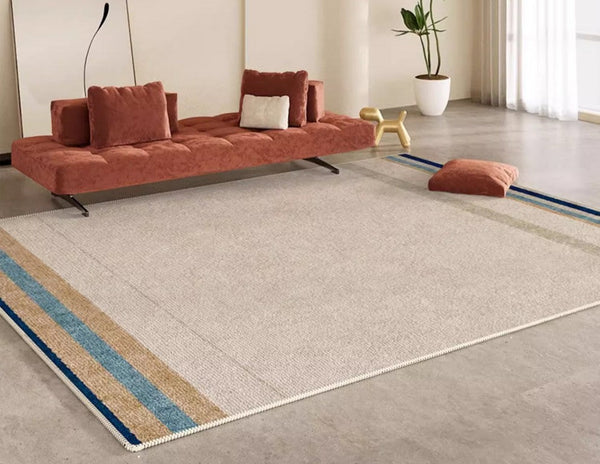 Modern Rugs under Dining Room Table, Abstract Area Rugs for Living Room, Modern Carpets for Kitchen, Geometric Contemporary Modern Rugs Next to Bed-LargePaintingArt.com