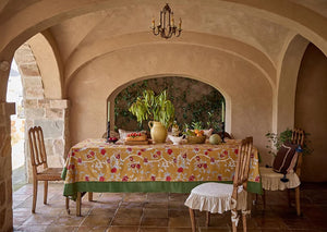 Farmhouse Table Cloth, Dining Room Flower Table Cloths, Large Square Tablecloth for Round Table, Extra Large Rectangular Table Covers for Kitchen-LargePaintingArt.com