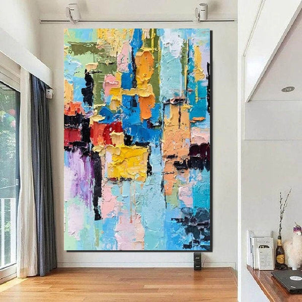 Abstract Acrylic Wall Painting, Extra Large Paintings for Living Room, Modern Abstract Art for Bedroom, Simple Painting Ideas, Hand Painted Wall Painting-LargePaintingArt.com
