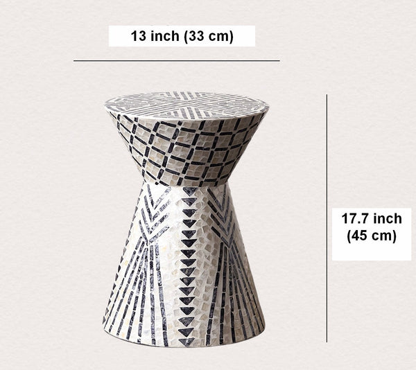 Modern Portable Casual Side Table, Contemporary Round Side Table, Creative Coffee Table, Bedside Small Side Table, Shell Small Sofa Side Table-LargePaintingArt.com