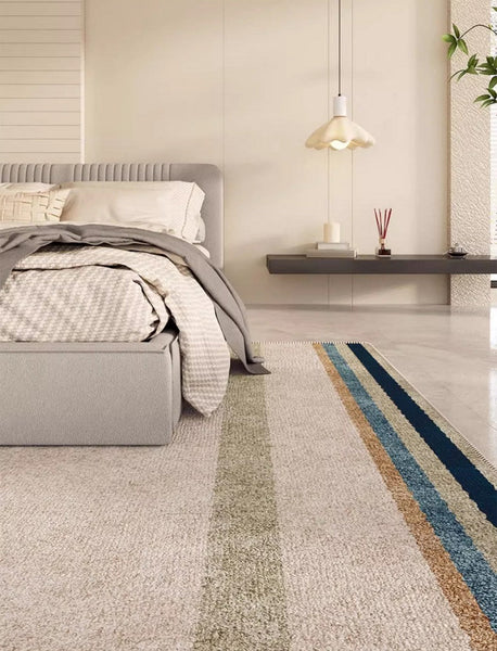 Modern Rugs under Dining Room Table, Abstract Area Rugs for Living Room, Modern Carpets for Kitchen, Geometric Contemporary Modern Rugs Next to Bed-LargePaintingArt.com