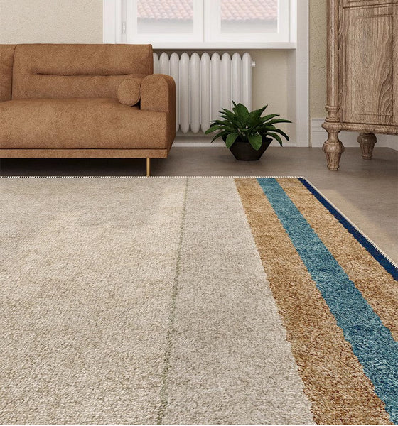 Modern Rugs under Dining Room Table, Abstract Area Rugs for Living Room, Modern Carpets for Kitchen, Geometric Contemporary Modern Rugs Next to Bed-LargePaintingArt.com