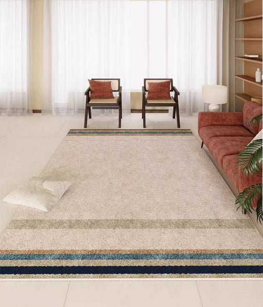Modern Rugs under Dining Room Table, Abstract Area Rugs for Living Room, Modern Carpets for Kitchen, Geometric Contemporary Modern Rugs Next to Bed-LargePaintingArt.com