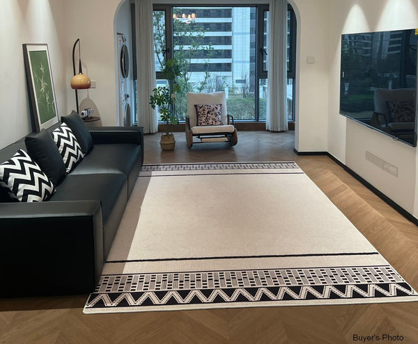 Large Geometric Contemporary Rugs, Mid Century Modern Rugs for Living Room, Abstract Contemporary Modern Rugs for Dining Room-LargePaintingArt.com
