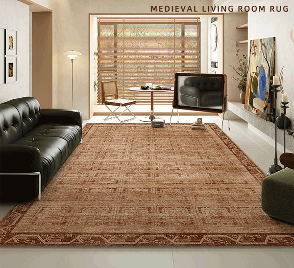 Large Abstract Rugs for Living Room, Mid Century Geometric Contemporary Modern Rugs Next to Bed, Large Modern Area Rugs