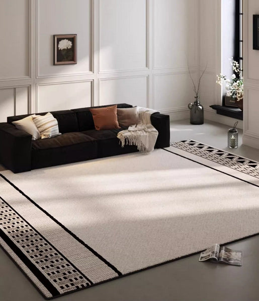 Large Geometric Contemporary Rugs, Mid Century Modern Rugs for Living Room, Abstract Contemporary Modern Rugs for Dining Room-LargePaintingArt.com