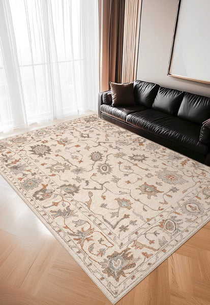 Flower Pattern Modern Rugs for Farmhouse, Bedroom Modern Rugs, Modern Rugs for Dining Room, Modern Rugs for Living Room-LargePaintingArt.com