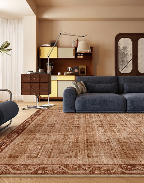 Large Abstract Rugs for Living Room, Mid Century Geometric Contemporary Modern Rugs Next to Bed, Large Modern Area Rugs