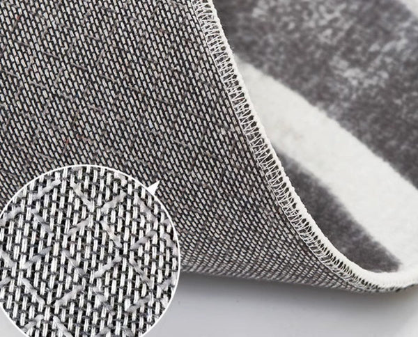 Mid Century Area Rugs for Living Room, Black Stripe Area Rugs under Sofa, Abstract Contemporary Rugs for Bedroom, Modern Carpets for Office, Dining Room Floor Rugs-LargePaintingArt.com