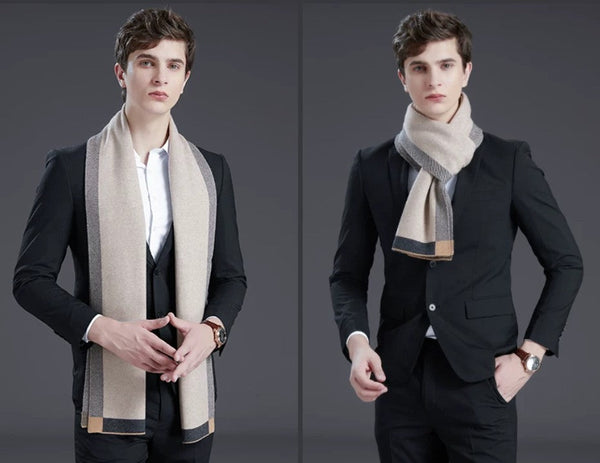 Modern Wool Scarf for Men, Modern Casual Scarf Men, Men's Winter Scarf, Formal Men Scarf Styles, Men's Wool Scarf Winter, Business Wool Scarf for Gentleman