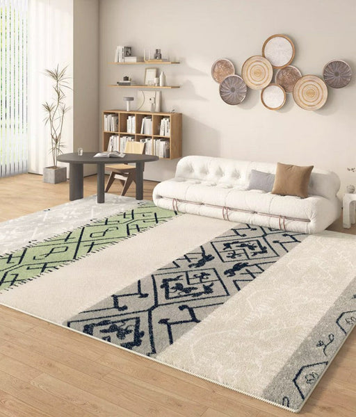 Abstract Area Rugs for Living Room, Modern Rugs for Dining Room, Modern Runner Rugs for Hallway, Thick Contemporary Area Rugs Next to Bed-LargePaintingArt.com